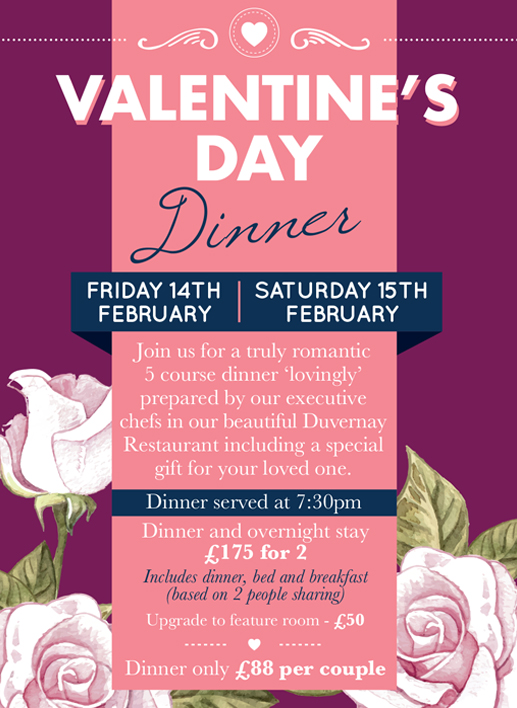 Valentine's Dinner , Lynford Hall, Norfolk 2020